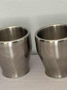Breville Café Roma Set of 2 Espresso Cups Stainless Steel Demi Tassé Coffee Mugs
